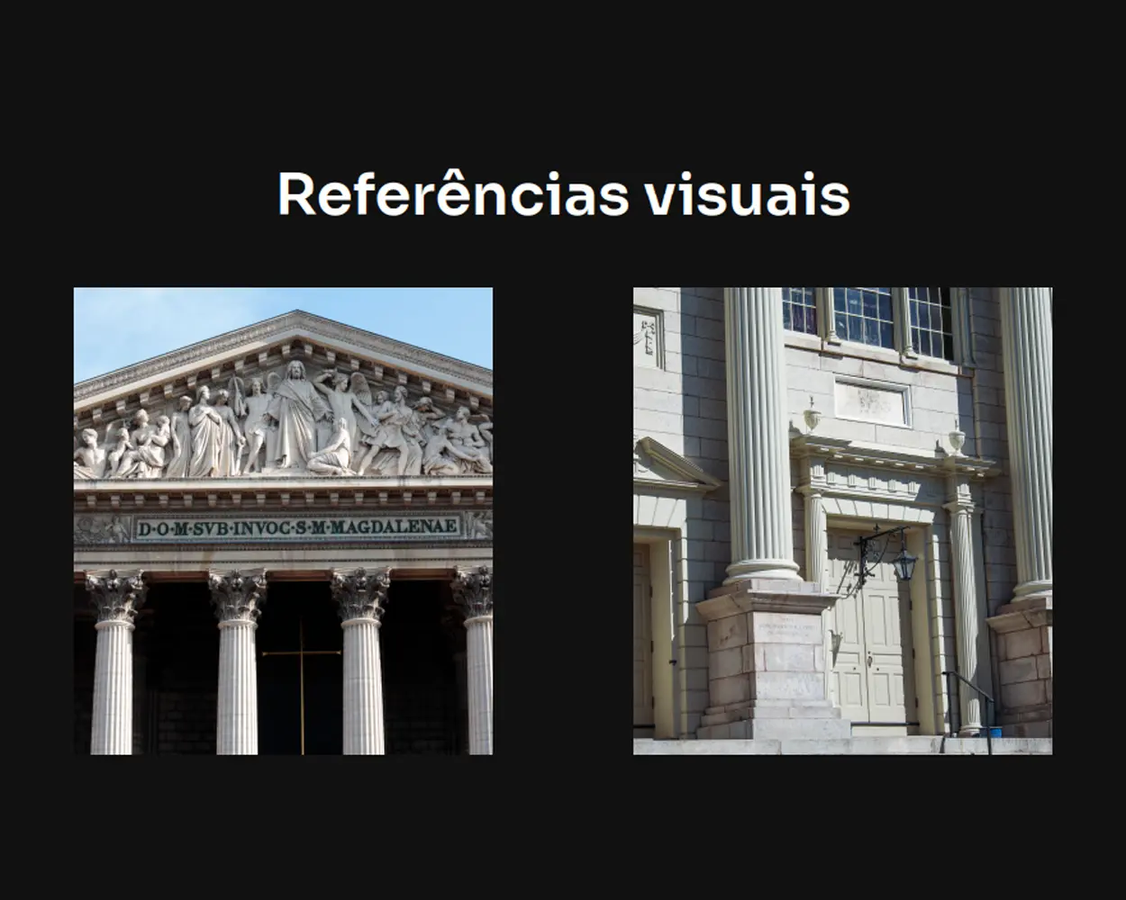 Referências visuais usadas na criação da marca