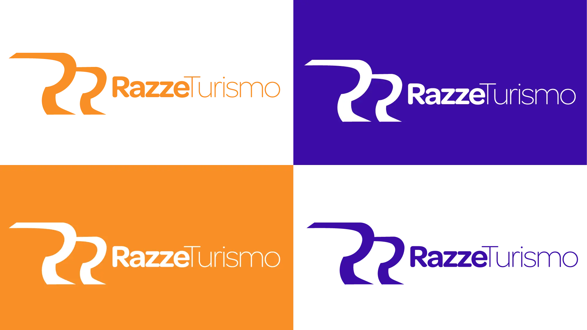 Variações do logo Razze Turismo